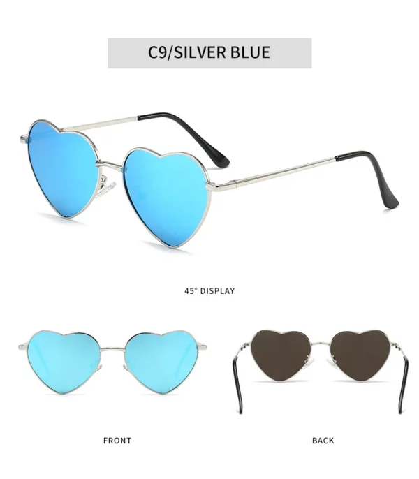 Luxury Heart-Shaped Colorful Sunglasses for Women