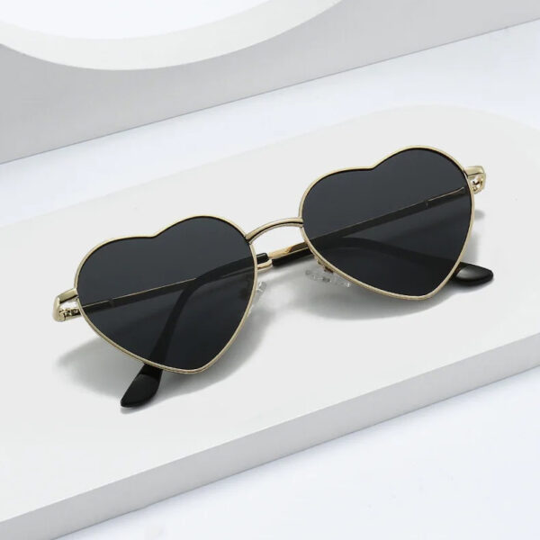 Luxury Heart-Shaped Colorful Sunglasses for Women - Image 2