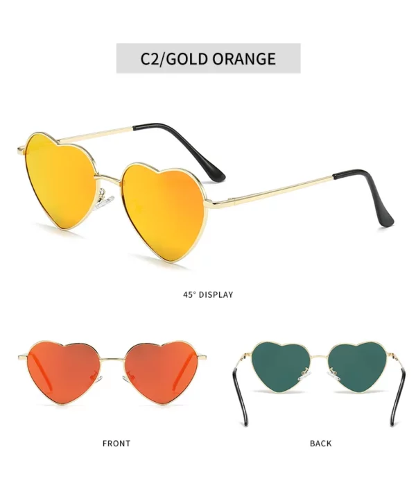 Luxury Heart-Shaped Colorful Sunglasses for Women - Image 4