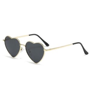 Luxury Heart-Shaped Colorful Sunglasses for Women