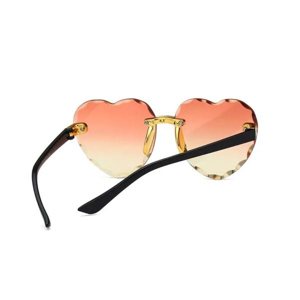 Kids Heart-Shaped Rimless Sunglasses UV400