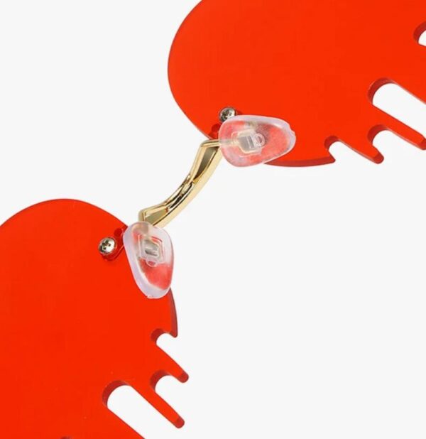 Heart-Shaped Rimless Sunglasses for Women and Men