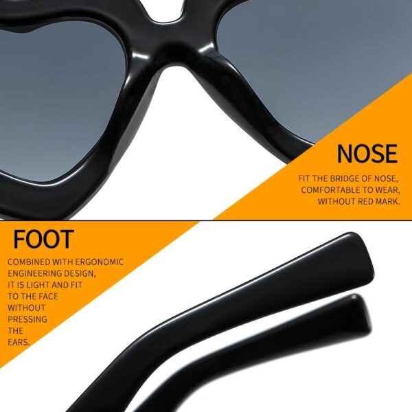 Heart-Shaped Vintage UV400 Sunglasses for Women and Men