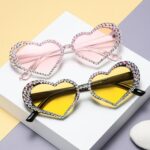 Luxury Heart-Shaped Rhinestone Sunglasses for Women