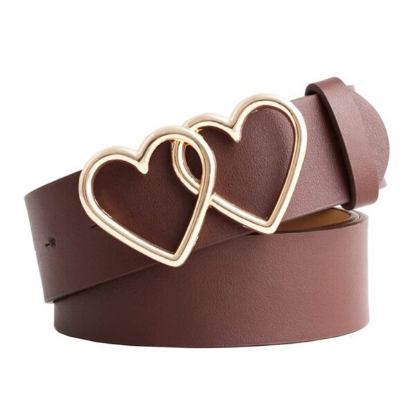 Chic Love Heart Double-ring Buckle Belt for Women - Image 6