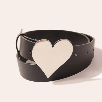 Luxury Heart Buckle Punk Leather Belt for Women
