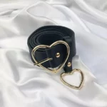 Luxury Heart-Shaped Thin Fashion Belt for Women