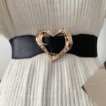 Chic Heart Buckle Wide Belt