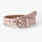 Kids' Cute Peach Heart Buckle Belt