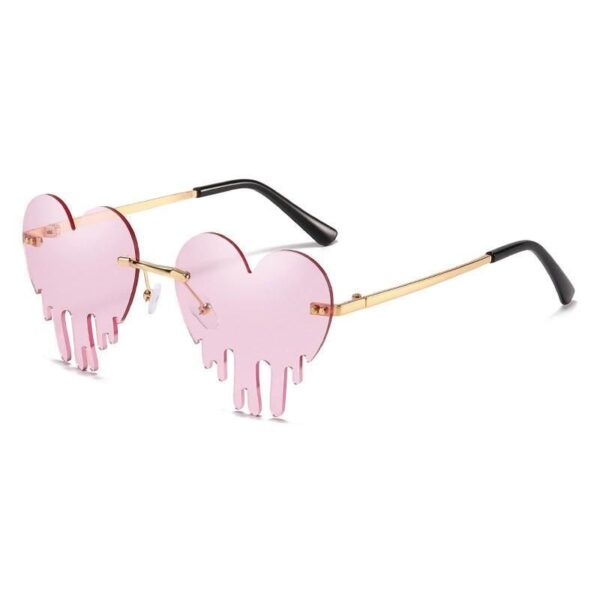 Pink Heart-Shaped Sunglasses for Women