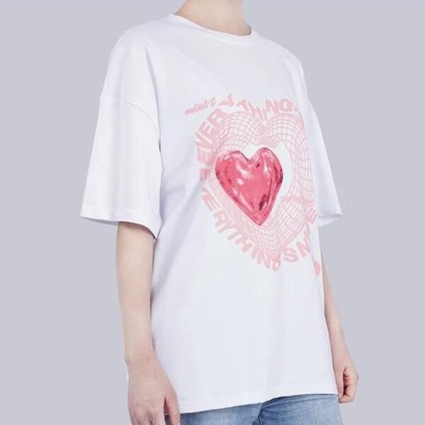 Love Letter Heart Print Women’s Casual T-shirt