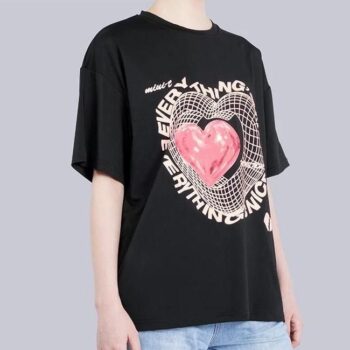 Love Letter Heart Print Women’s Casual T-shirt