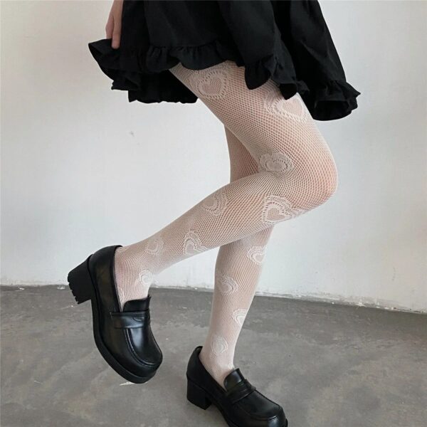 Japanese Lolita Floral Rattan Lace Mesh Tights