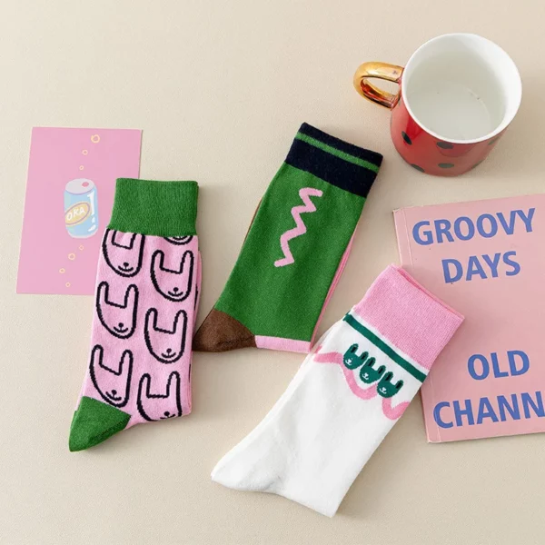 Chic Spring Summer Cotton Socks – Kawaii Harajuku Style