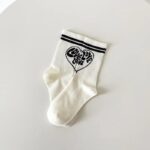 Chic Striped Letter Print Cotton Thermal Socks