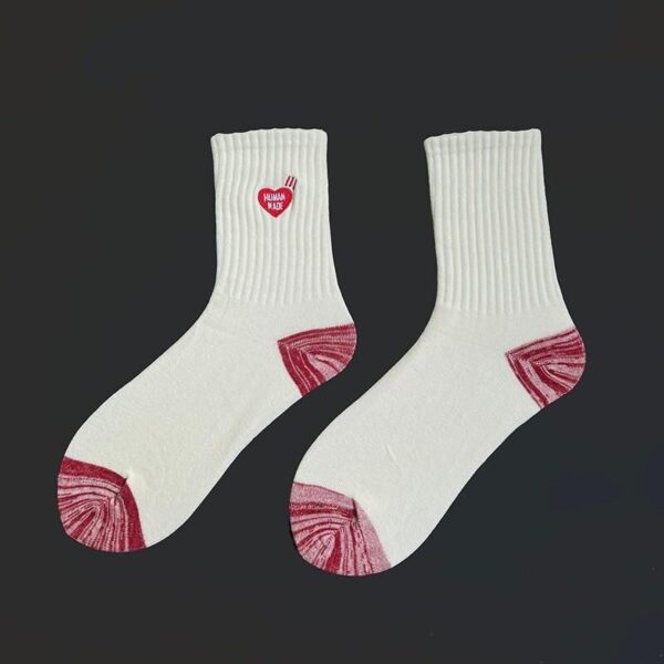 Charming Kawaii Love Letter Embroidered Cotton Socks