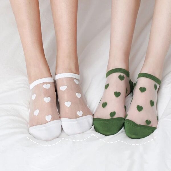 Chic Heart Love Lace Transparent Socks