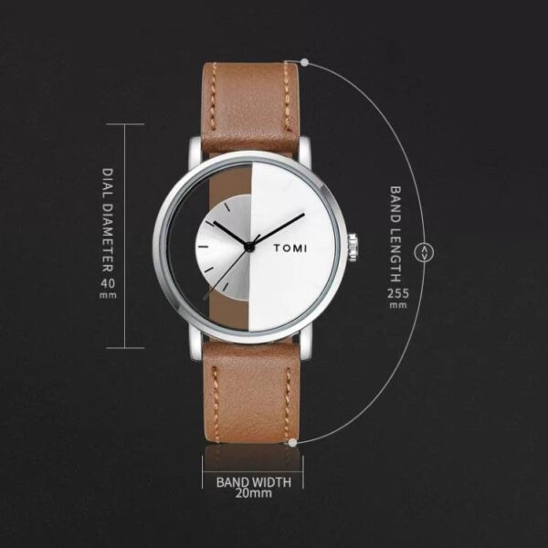 Creative Half-Transparent Leather Couple Watch