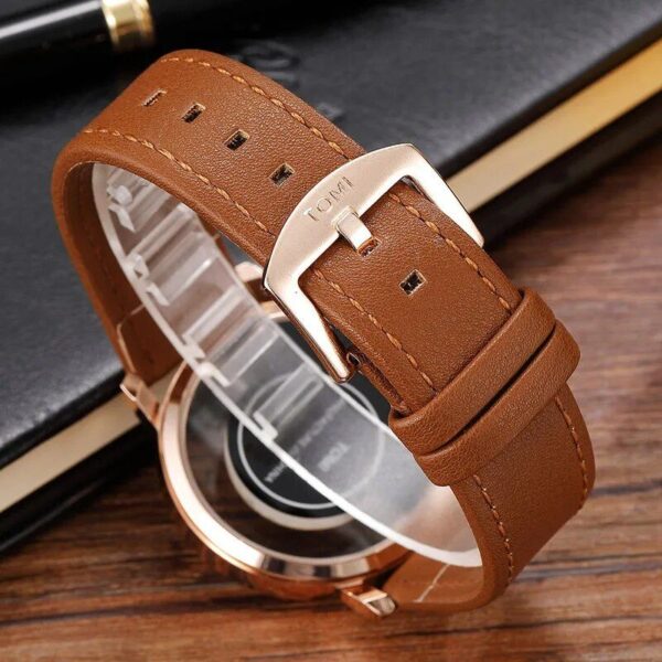 Creative Half-Transparent Leather Couple Watch