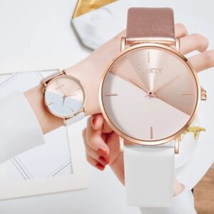 Luxury Rose Gold Leather Women’s Fashion Watch