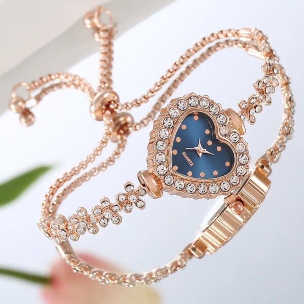 Luxury Crystal Diamond Ladies Quartz Watch - Image 4