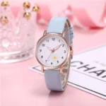 Elegant Quartz Ladies Watch with Leather Strap