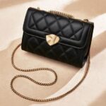 PU Leather Diamond Lattice Crossbody Bag