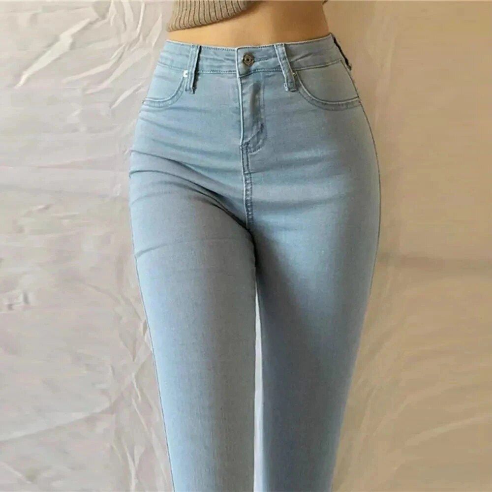 High-Waist Skinny Jeans – Women’s Plus Size Stretch Denim
