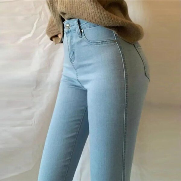 High-Waist Skinny Jeans – Women’s Plus Size Stretch Denim