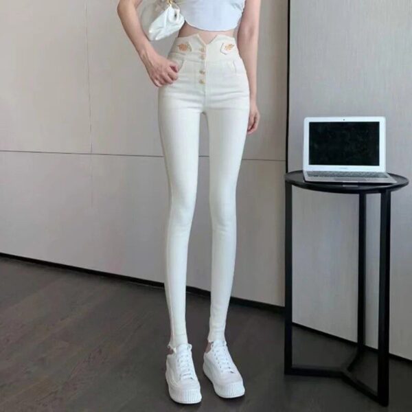 High-Waist Slim Fit Pencil Pants – Spring Essential Trousers for Women
