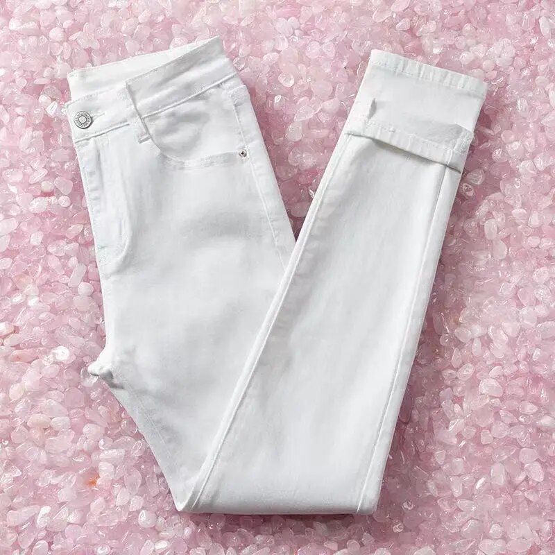 High Waist Slim-Fit Stretch Denim Jeans for Women