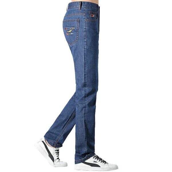 Summer Classic Straight-Fit Jeans – Lightweight Denim for Men