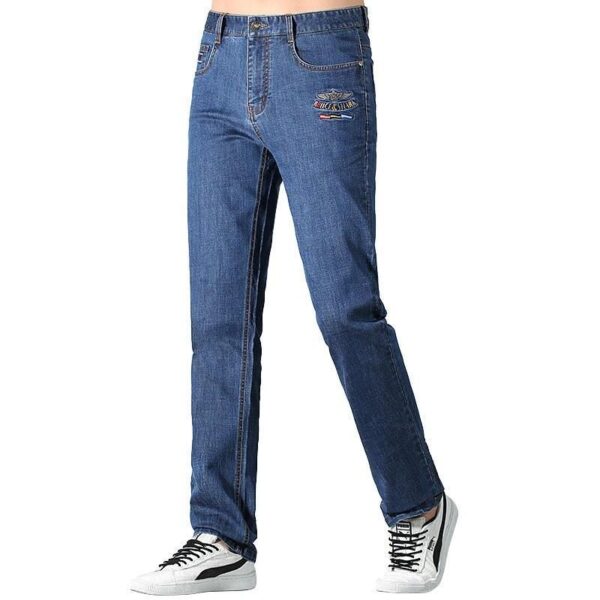 Summer Classic Straight-Fit Jeans - Lightweight Denim for Men