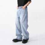 2023 Vintage Wide-Leg Denim Trousers for Men - Casual Korean Fashion