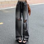 High Waist Straight-Leg Jeans - Vintage Formal Style for Women