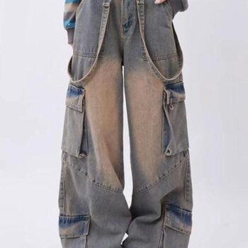Wide Leg Baggy Jeans – Y2K Vintage Denim Streetwear