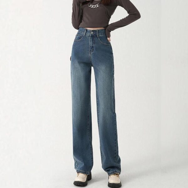 High Waisted Wide Leg Jeans – Vintage Y2K Baggy Streetwear Denim