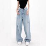 High-Waisted Vintage Loose Denim Wide-Leg Jeans - Y2K Fashion Baggy Trousers