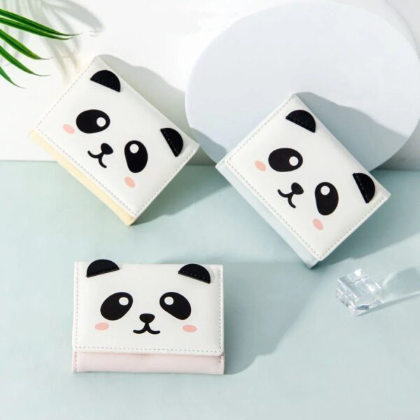 Compact Panda Print Mini Wallet