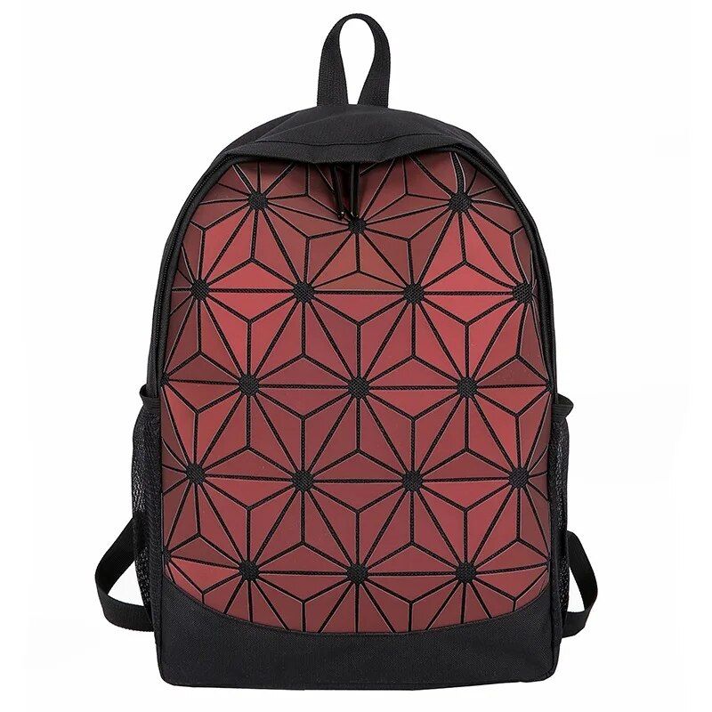 Trendy Geometric Canvas Backpack