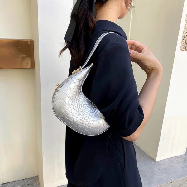 Chic Alligator Pattern PU Leather Shoulder Bag & Clutch for Women