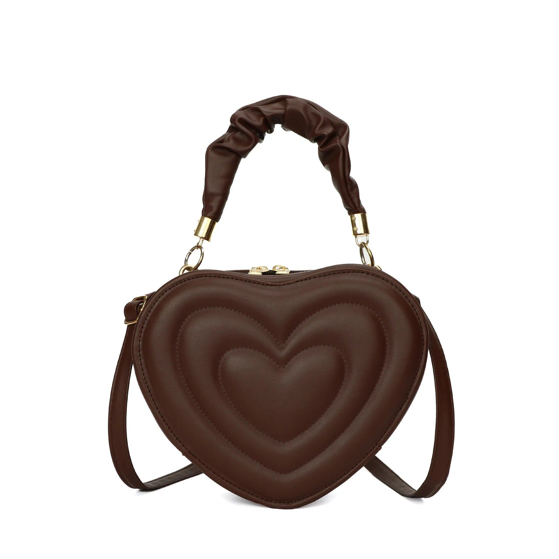 Chic Summer 2023 Heart-Shaped PU Leather Shoulder Bag for Women