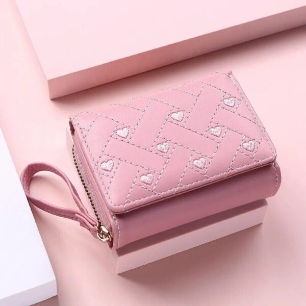 Luxury Kawaii Pink PU Leather Wallet for Women