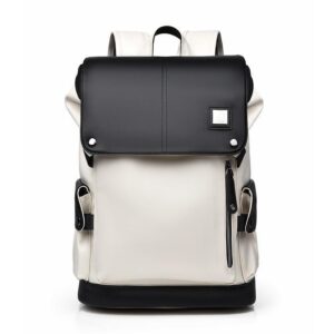 Waterproof Leather Laptop Backpack – Versatile School and Travel Bag for Men