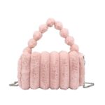 Trendy Quilted Plush Shoulder Bag for Women