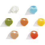 Chic Candy-Colored Heart-Shaped Resin Ring