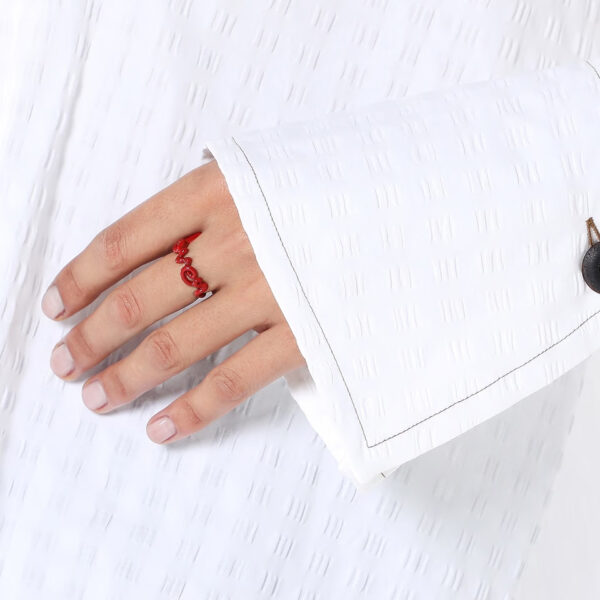 Charming Red Love Enamel Dripping Oil Rings - Image 2