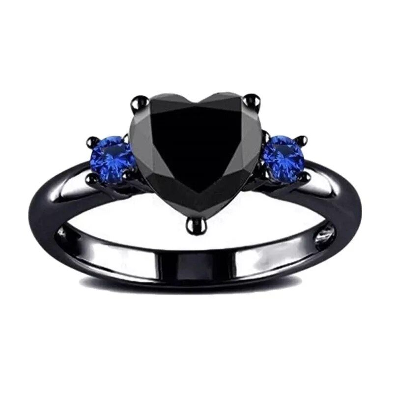 Charming Heart Zirconia Inlaid Ring for Women