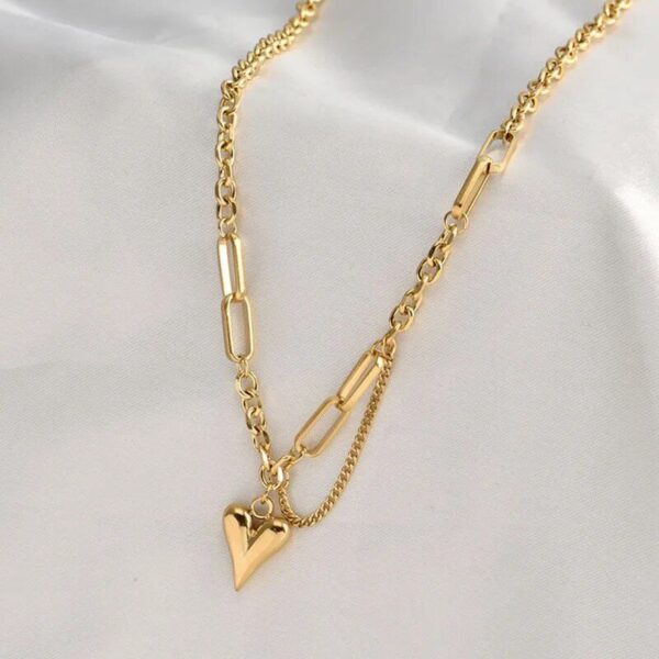 Heart Pendant Chain Necklace – Women’s Fashion Jewelry