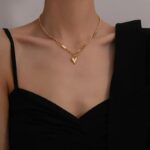 Heart Pendant Chain Necklace - Women's Fashion Jewelry